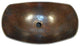 17" Oval Roman Vessel Copper Bath- Drain Options Available, No Drain