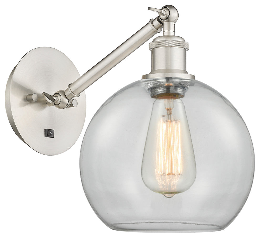 Innovations 317-1W-SN-G122-8-LED 1 Light Sconce, Brushed Satin Nickel