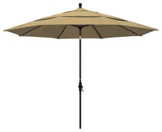 11' Aluminum Umbrella Collar Tilt Bronze, Olefin, Champagne