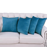 Supersoft Throw Pillow Cover 4 Piece Set, Storm Blue