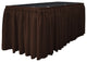 LA Linen Polyester Poplin Table Skirt, Brown, 168"x29"