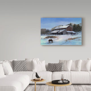 "In a Winter Blue" by John Morrow, Canvas Art, 22"x32"