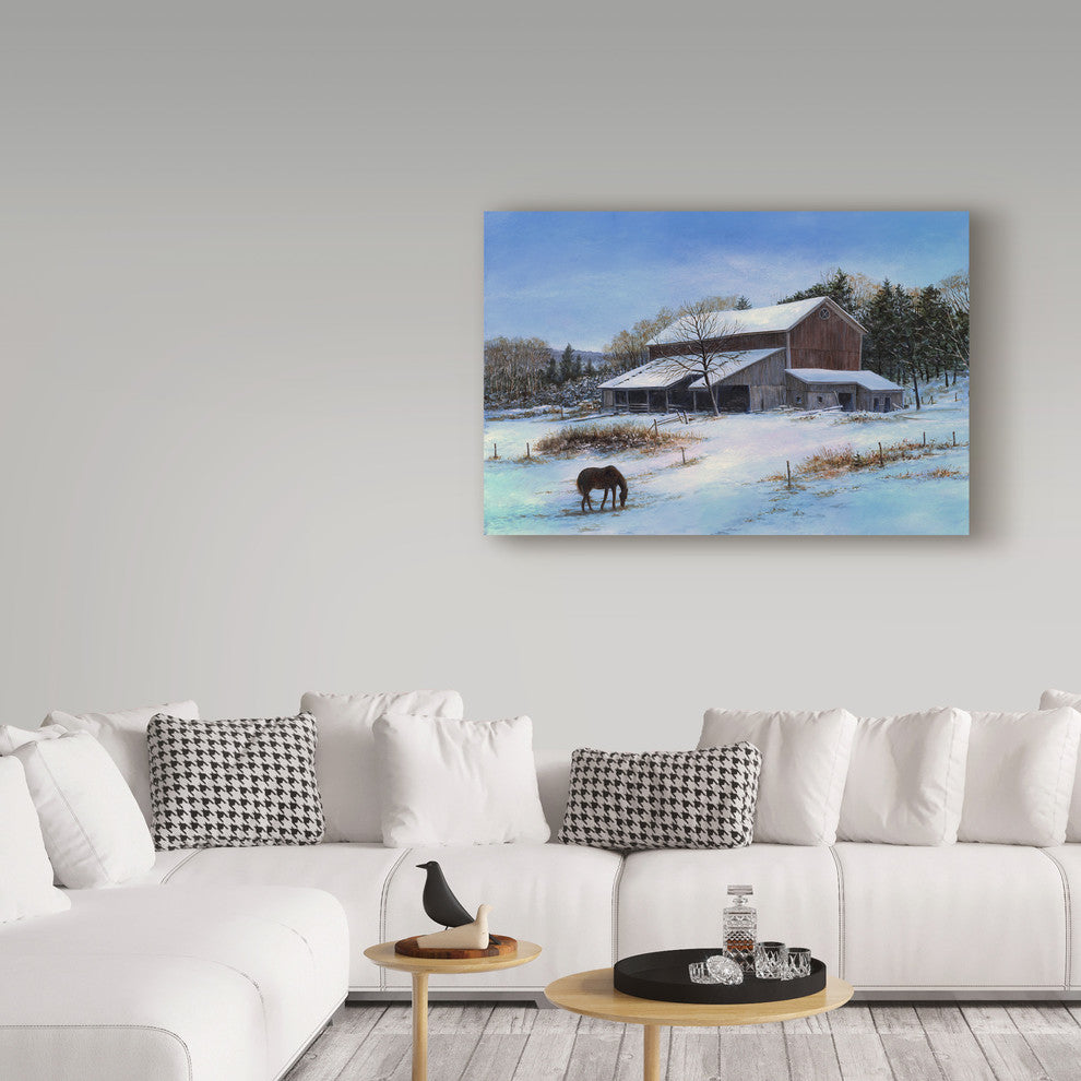 "In a Winter Blue" by John Morrow, Canvas Art, 22"x32"