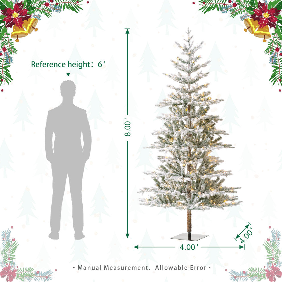 8' Deluxe Pre-Lit Artificial Christmas Tree