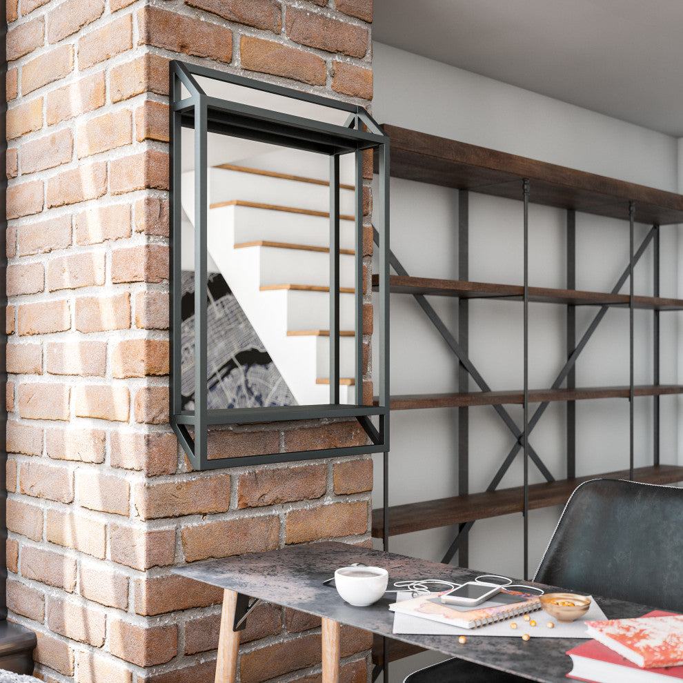 Kenroy 60682BL Mirror, Ryker Collection, Matte Black Finish