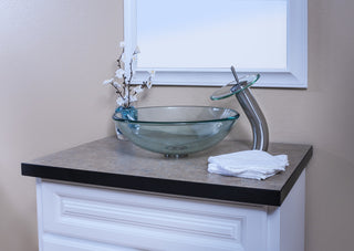 Topia Single Lever Waterfall Vessel Faucet, Brushed Nickel