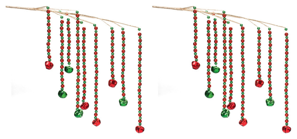 Hanging Sleigh Bell Branch, Set of 2