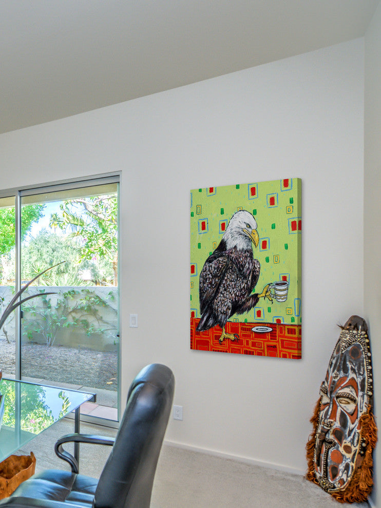 "Eagle Coffee" Painting Print on Wrapped Canvas, 40"x60"