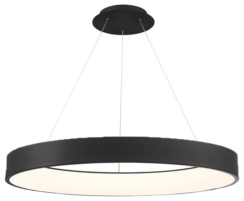 Corso 18" LED Pendant 3000K, Black, Black, 42", 3000k