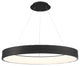 Corso 18" LED Pendant 3000K, Black, Black, 42", 3000k