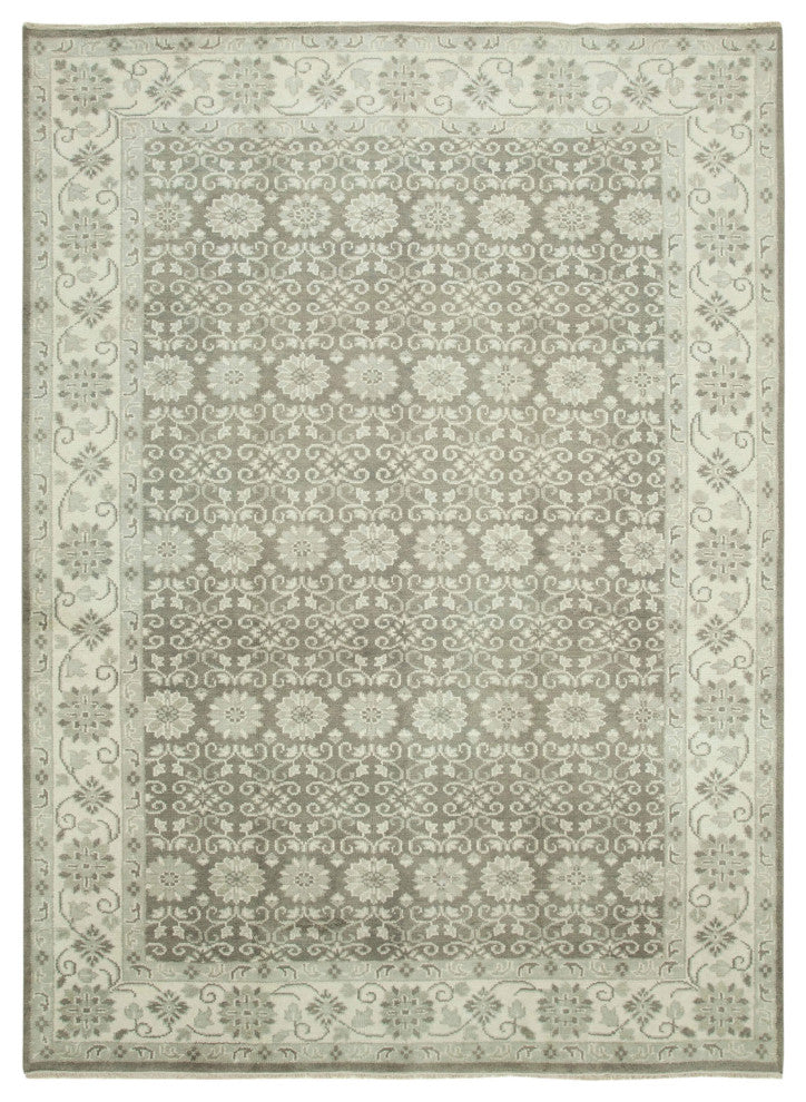 Rug N Carpet - Handwoven Oriental 10' 0" x 13' 9" Soft Grey Oushak Rug