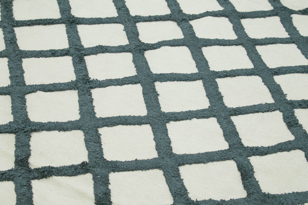 Rug N Carpet - Hand-knotted Modern Design 9' 0'' x 12' 0'' Flatweave Kilim Rug