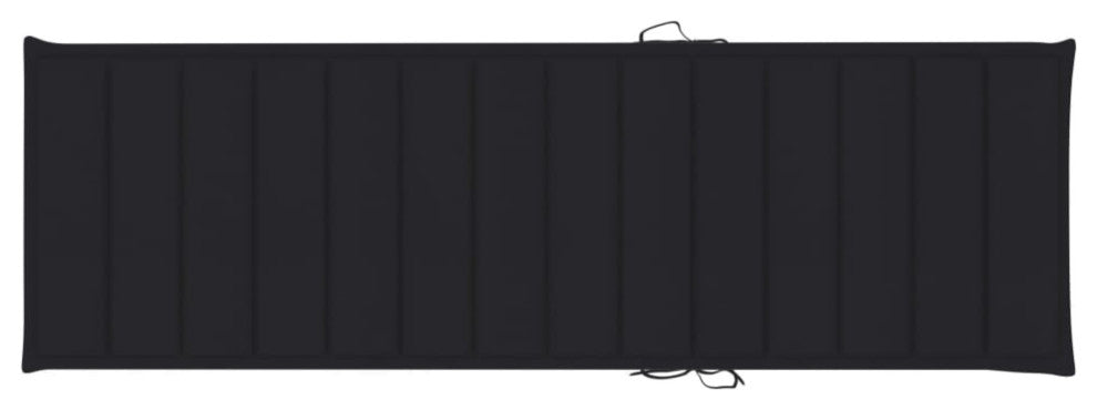 Vidaxl Sun Lounger Cushion Black 78.7"x27.6"x1.6" Fabric