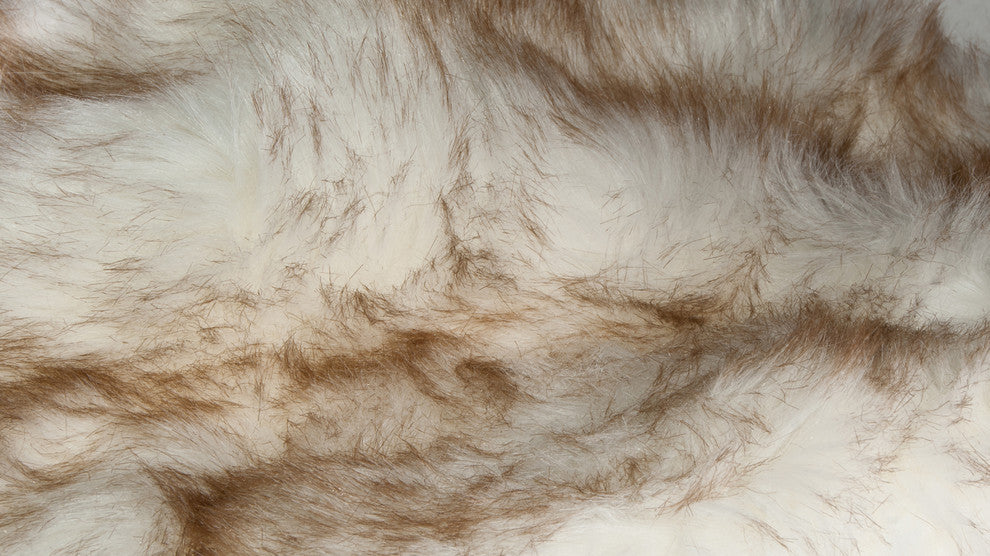 Gordon Faux Sheepskin Throw, 2'x3', Gradient Tan