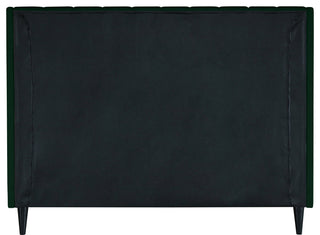 Eva Velvet Upholstered Bed, Green, Queen