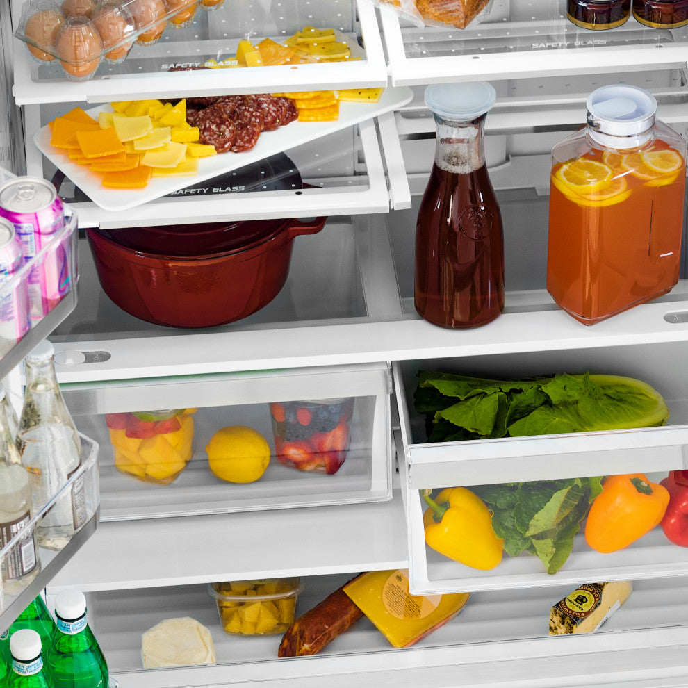 ZLINE 36" French Door Refrigerator With Ice Maker, Black RFMZ-36-BS-G