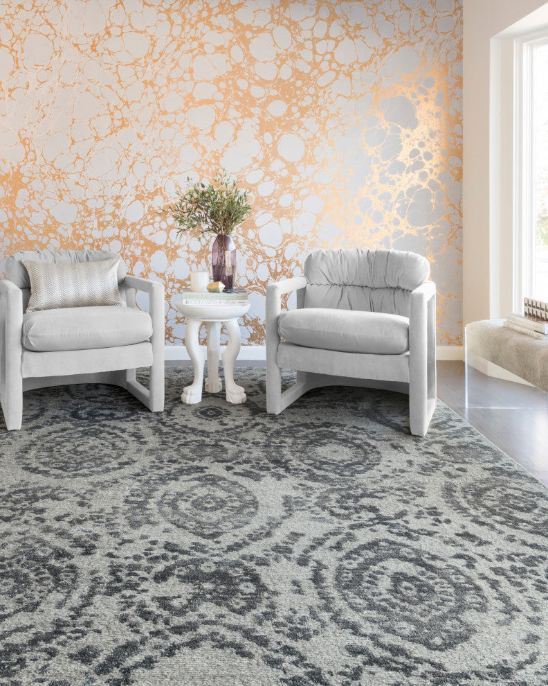Gray Indigo Hand-knotted Cyrus Area Rug by Loloi, 5''6"x8''6"