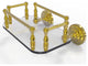 Que New Wall Mounted Glass Guest Towel Tray, Polished Brass