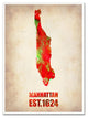 'Manhattan Watercolor Map' Canvas Art by Naxart