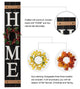 42"H Spring Wooden "HOME" Black Porch Sign With Wreath