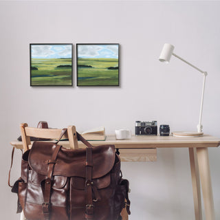 Rustic Green Valley Trees ,12 x 12