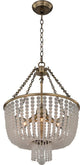 16" Frosted Glass Bead Pendant Light