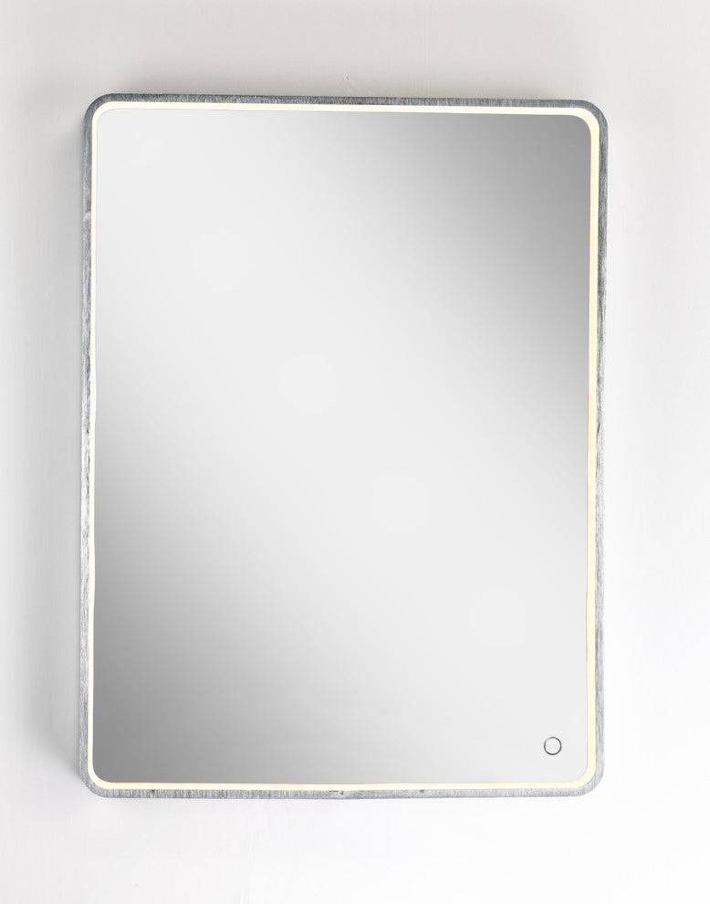 ET2 24" x 31.5" Rectangular LED Mirror E42014-90AL, Brushed Aluminum