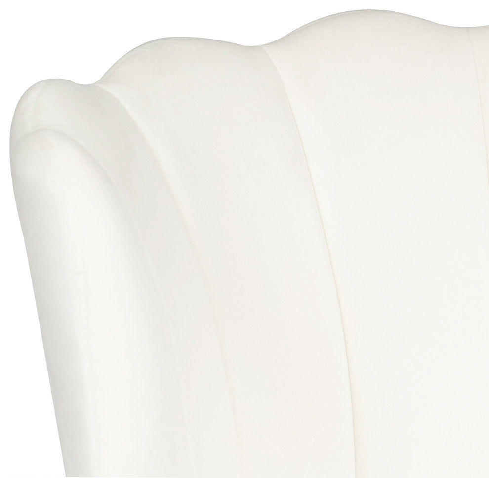 Alana Vanity Chair With 360 Degrees Swivel, White