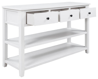 Gewnee Retro Design Console Table With Two Open Shelves