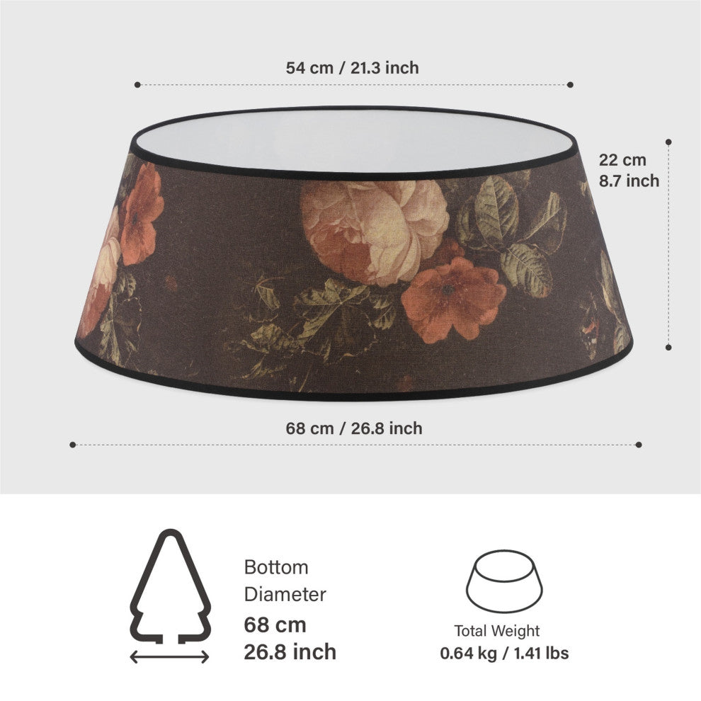 Tree Nest Large Christmas Tree Collar Round Ring Skirt Base, Colorful, 27"