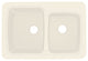 33"x22" Mount Self-Rimming Savannah Kitchen Sink, Almond