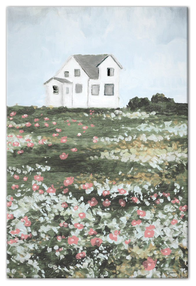 House on the Hillside 20x30 Canvas Wall Art