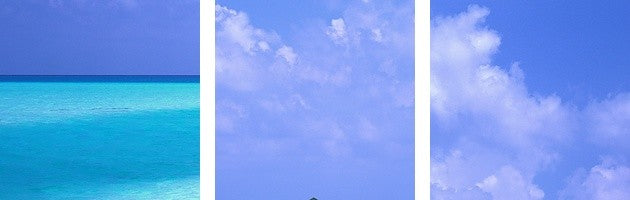 "Holiday Island Maldives" Canvas Art, 36"x12"x1.25"