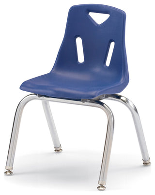 Berries Stacking Chair with Chrome-Plated Legs - 14" Ht - Purple