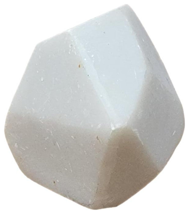 Faceted Gem Shape 1.5 in Wall Hook Organic Rock Off White Outdoor Safe Rock