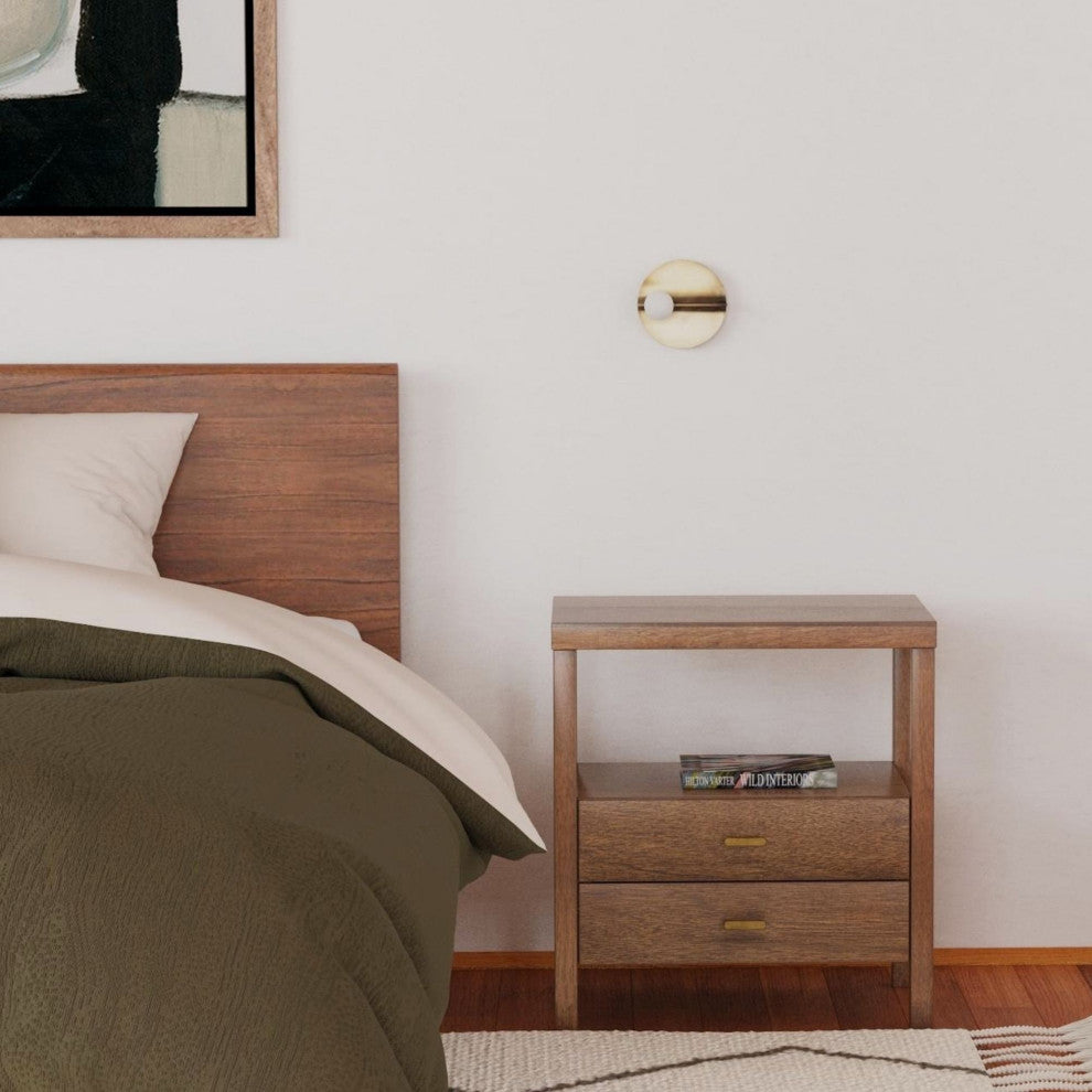 East at Main Windwood 22" Wood Nightstand, Brown