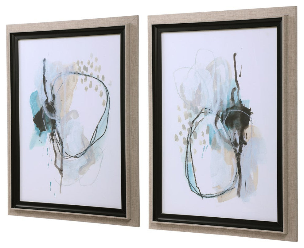 Uttermost Force Reaction Abstract Prints Set of 2 33718