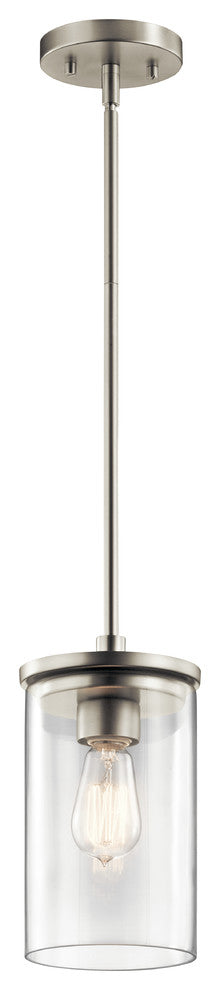 Mini Pendant 1-Light, Brushed Nickel