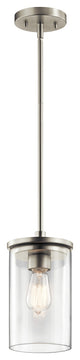 Mini Pendant 1-Light, Brushed Nickel