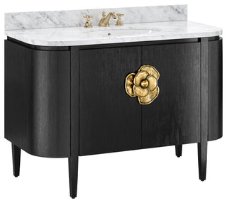 Briallen 48" Black Vanity with Oval Undermount Sink
