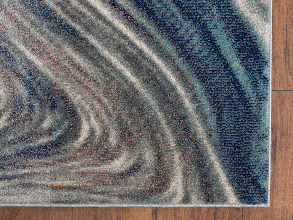 Abani Porto Collection PRT200A Contemporary Liquid Metal Area Rug