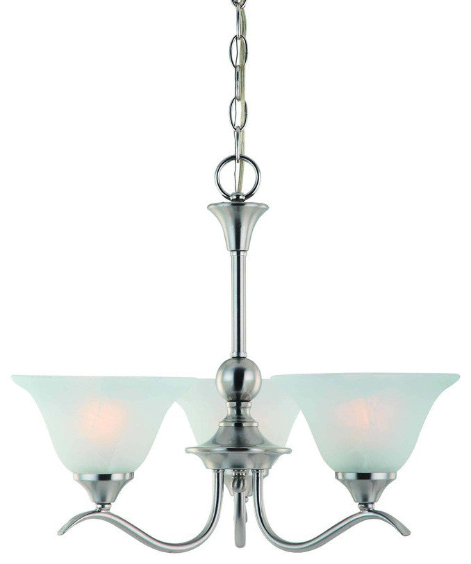 Dover Series Satin Nickel Interior Lighting Collection, 3-Light Chandelier