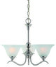 Dover Series Satin Nickel Interior Lighting Collection, 3-Light Chandelier