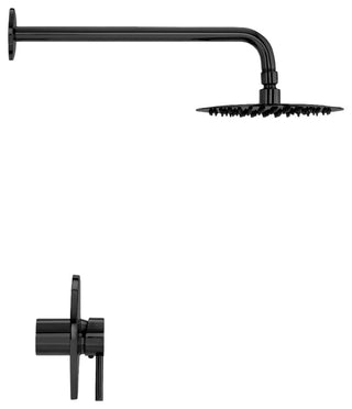 Ivy Single-Handle 1 Spray 8" Wall Mounted Fixed Shower Head, Matte Black