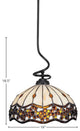 Capri Stem Pendant In Matte Black Finish With 16" Roman Jewel Art Glass