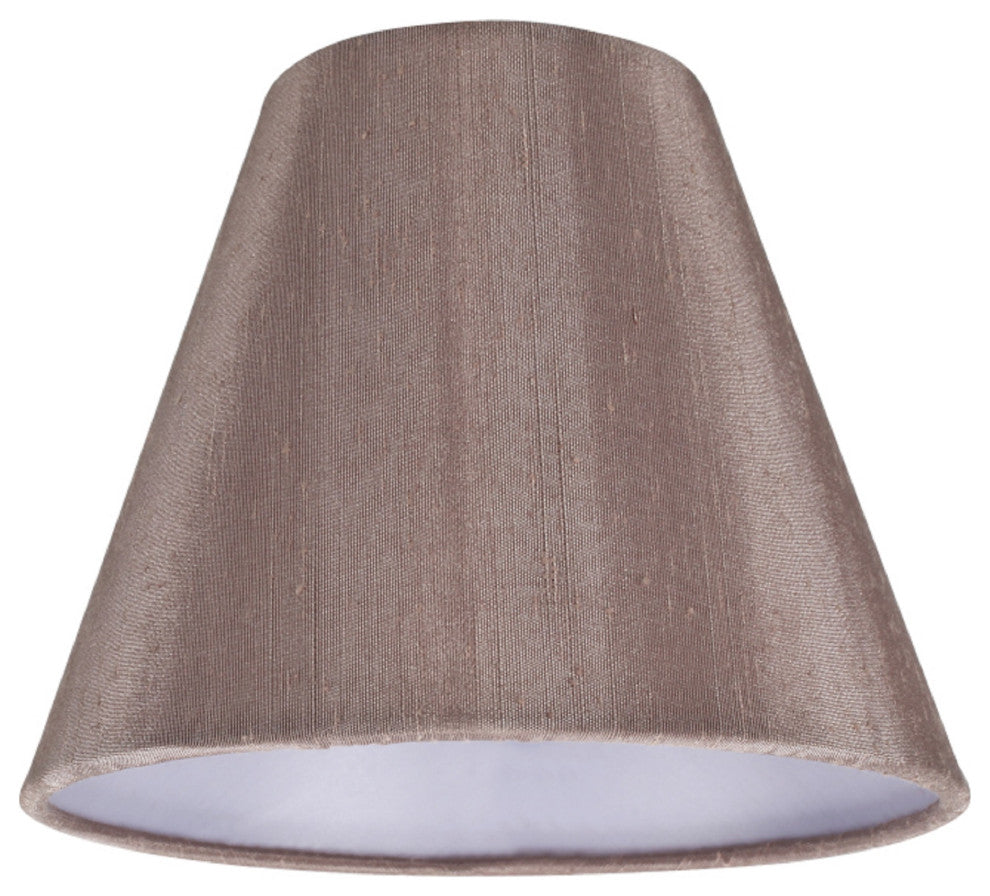 32002-5 Small Hardback Empire  Chandelier Clip On Lamp Shade Taupe 3"x6"x5"