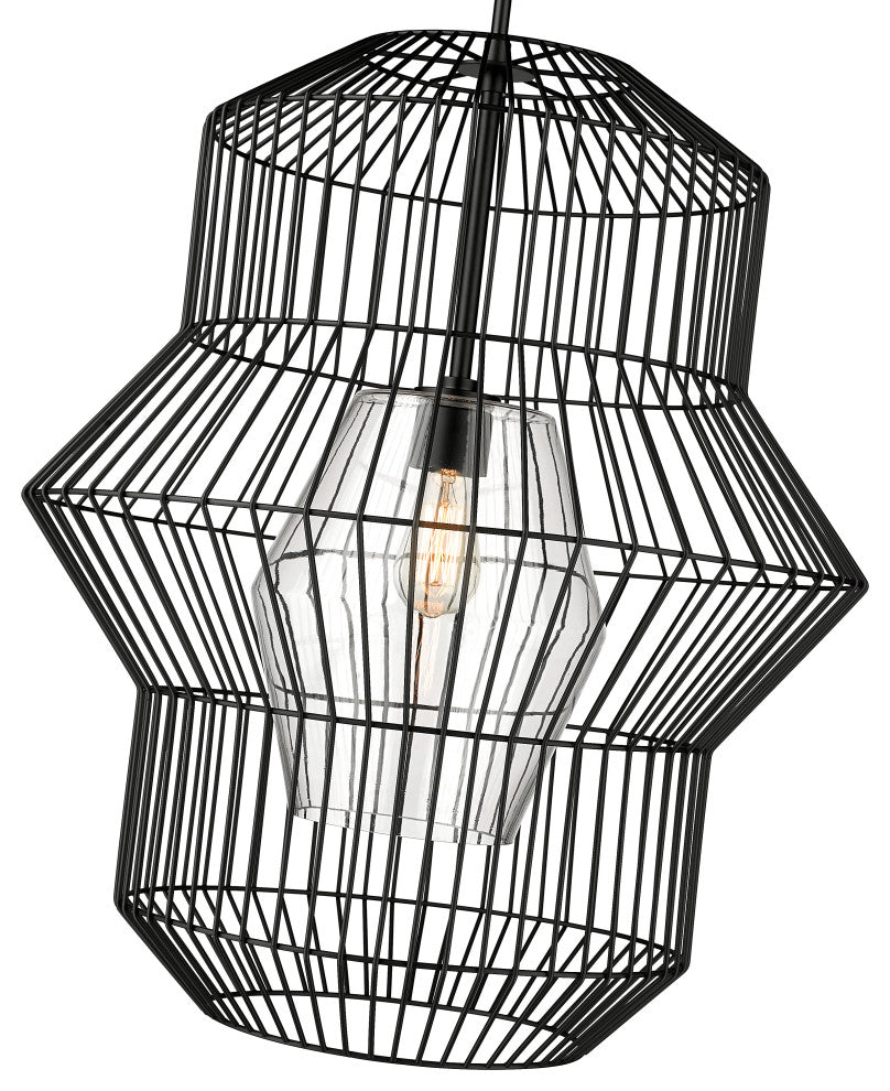 Zlite 1941P24-MB 1-Light Pendant, Clear
