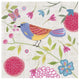 "Damask Floral and Bird III" Digital Paper Print by Farida Zaman, 26"x26"