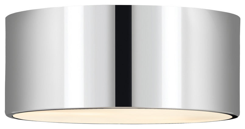 Zlite 2302F2-CH 2-Light Flush Mount, Chrome