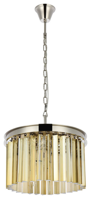 Elegant Lighting 1208D16-GT/RC Sydney 3 Light 16"W Crystal - Polished Nickel